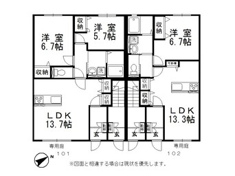 間取図 ラ・ペジブルC