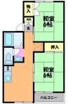 アザリア　ハイタウンC 2DKの間取り