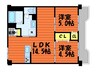 老松レジデンス 2LDKの間取り