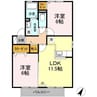 オリーブ 2LDKの間取り