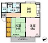 シェスタ白石 2DKの間取り