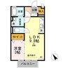 プランタン　ブルック　Ｂ棟 1LDKの間取り