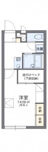 レオパレス神ヶ辻中 1Kの間取り