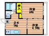 旭コーポ　B棟 2DKの間取り