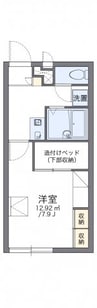 レオパレスＴＵＫＩＪＩ 1Kの間取り