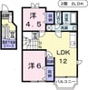 エトワール 2LDKの間取り