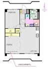 老松レジデンス 2LDKの間取り
