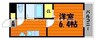 プリマローズ日ノ出町 1Kの間取り