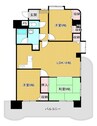 ライオンズマンション倉敷浜町 3LDKの間取り