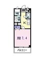 彩ｓａｉ 1Kの間取り