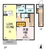 カルティエⅣ 1LDKの間取り