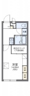 レオパレスウイング 1Kの間取り