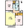 エフロレンス山陽　C棟 2LDKの間取り