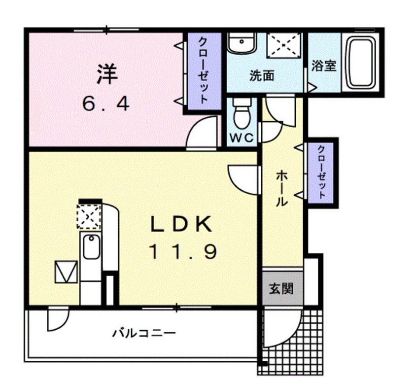 間取図 プリムラ　ジュリアン