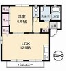フォーラム’９６　Ｃ棟 1LDKの間取り