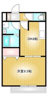 メゾンナガヤマB 1DKの間取り