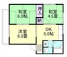 コーポ岸本　A棟 3DKの間取り