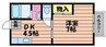 グリーンヒルズ　F棟 1DKの間取り