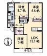 グランマストティアラ　Ｂ棟 3LDKの間取り