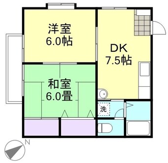 間取図 コーポマム　B棟