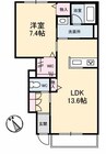 瀬戸大橋線/茶屋町駅 徒歩17分 1階 築3年 1LDKの間取り