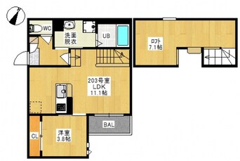 間取図 GRANDTIC 西阿知（グランティック ニシアチ）