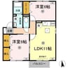 セジュール２１　A棟 2LDKの間取り
