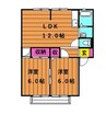 サンビレッジ船穂 2LDKの間取り