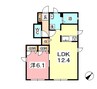エクセランＫ　Ａ 1LDKの間取り