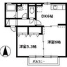 マハ倉敷 2DKの間取り