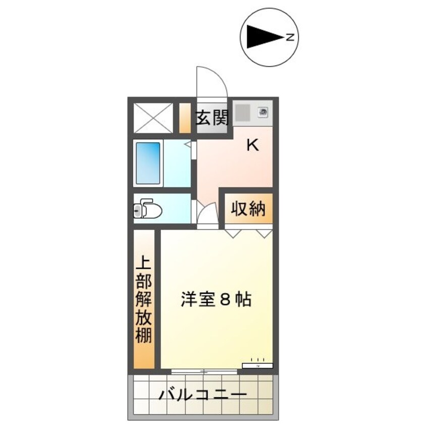 間取図 山陽本線（中国）/中庄駅 徒歩8分 4階 築26年