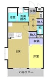 ブリリアント真壁 1LDKの間取り