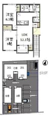 ファヴィリータC 2LDKの間取り