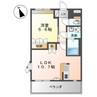 フローラルスクエア 1LDKの間取り