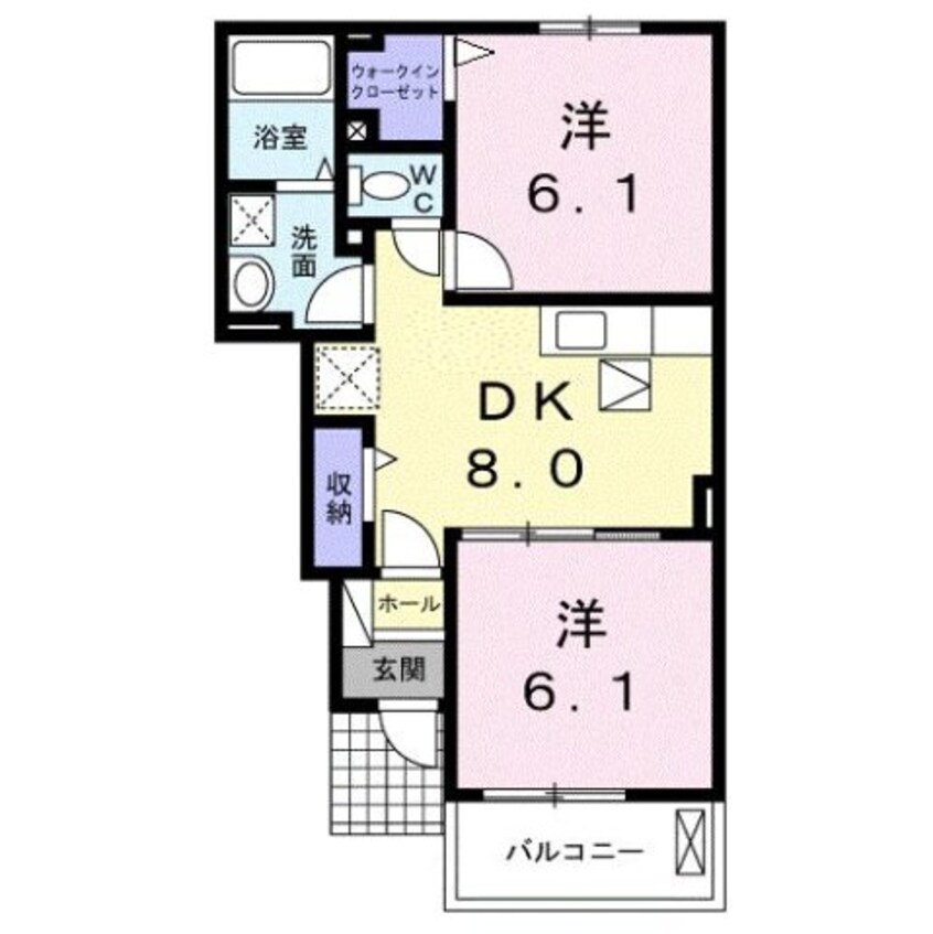 間取図 サフラン　Ｂ