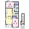 プラシード・Ｔ 2LDKの間取り