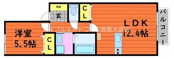 間取図 水島臨海鉄道水島本線/球場前駅 徒歩5分 1階 築7年