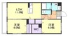 F-city老松町 2LDKの間取り