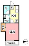 コーポセレッソ　Ⅱ 1Kの間取り