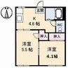 ハイツあかね　Ｂ棟 2Kの間取り
