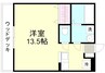 プレミアムコート乙島 1Rの間取り