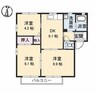 サリーレ太陽Ⅱ　Ａ棟 3DKの間取り