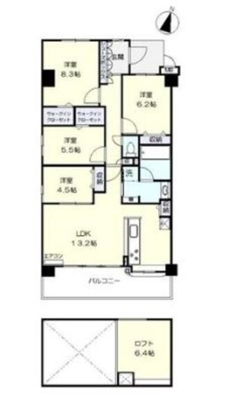 間取図 ビ・ウェル酒津公園　グリーンコート