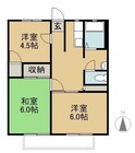 城之内マンションBの間取図