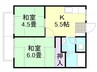 ラクシュリーマンションC棟 2DKの間取り