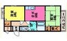 アルフ吉川 2DKの間取り