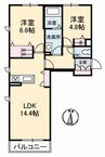 セントリビエ 2LDKの間取り