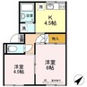 プレジール三島 2Kの間取り