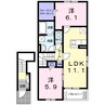 ＳＵＮ１６　金光Ⅳ 2LDKの間取り