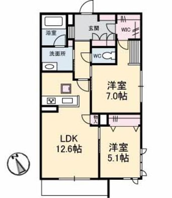 間取図 パルボヌール